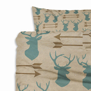 Rustic Deer Head Bedding Set