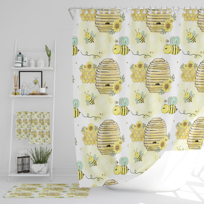 Sweet Honey Bee Shower Curtain