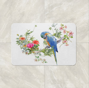 Elegant Tropical Bird Floral Shower Curtain Bathroom Decor