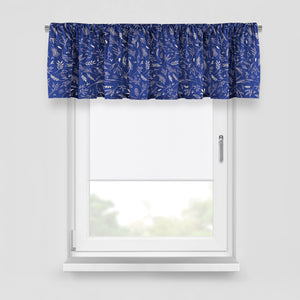 Farmhouse Window Treatments, Blue Country Floral, Lined Curtains, Window Valance