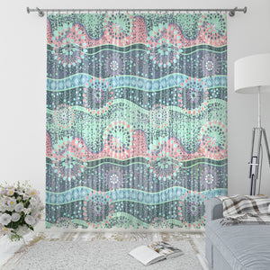 Boho Abstract Window Curtains Colorful Window Treatments
