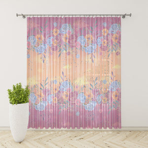 Boho Floral Window Curtains