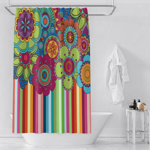 Hippie Wildflower Shower Curtain Optional Bath Set