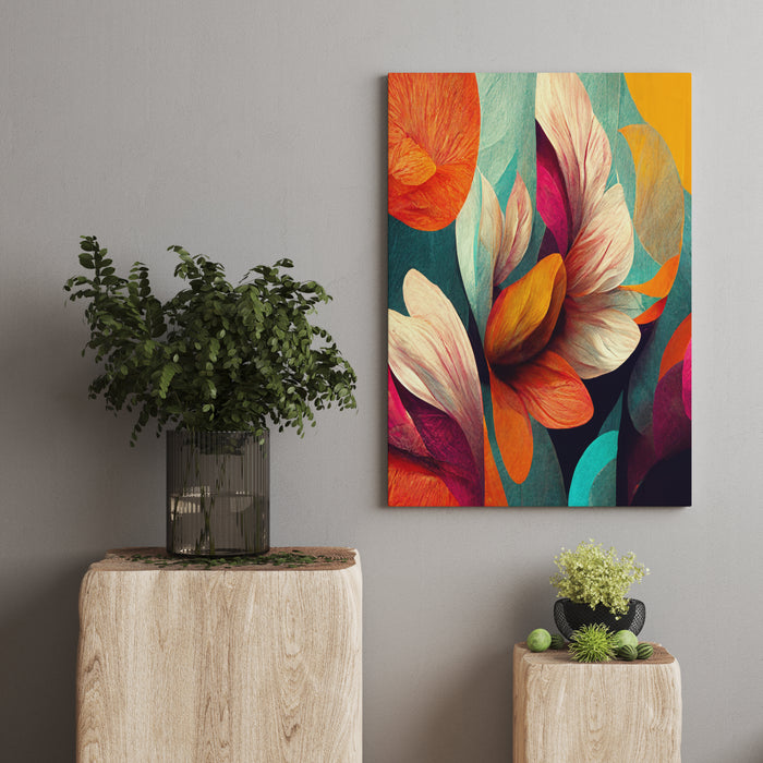 Contemporary Floral Abstract Wall Canvas