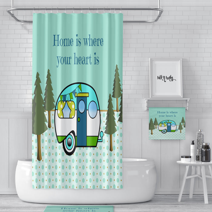 Retro Camper Shower Curtain