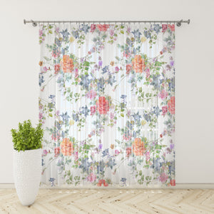 Classic Floral Window Curtains