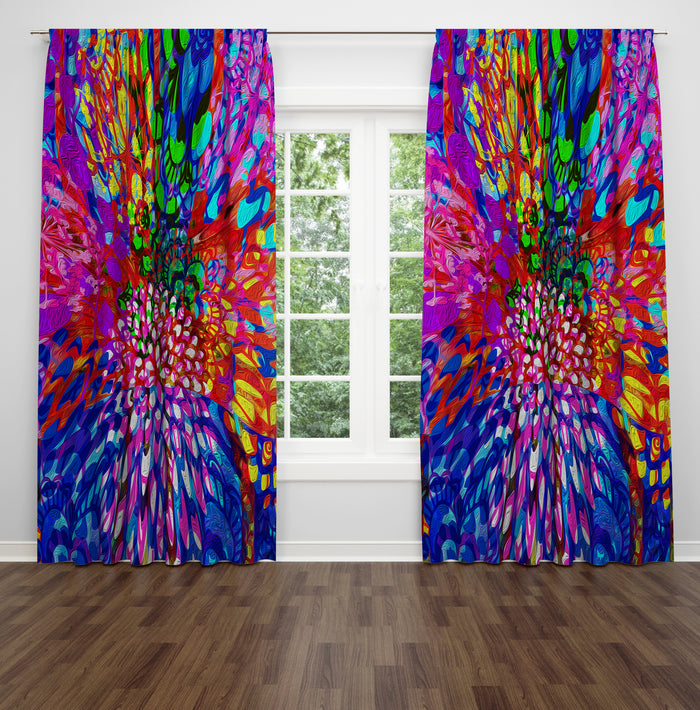 Color Blast Window Curtains , Maximalist Decor