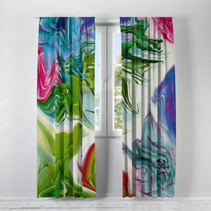 Boho Chic Window Curtains Desert Winds Abstract