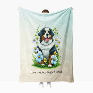 Saint Bernard Dog Sherpa Fleece Blanket For you or Your Dog