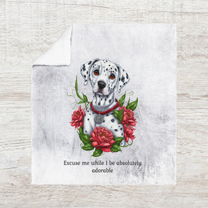Dalmatian Dog Sherpa Fleece Blanket For you or Your Dog 