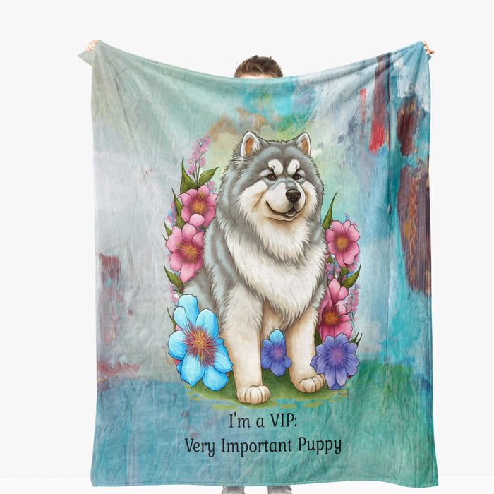 Husky Dog Sherpa Fleece Blanket For you or Your Dog