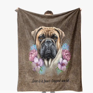 English Mastiff Dog Sherpa Fleece Blanket For you or Your Dog