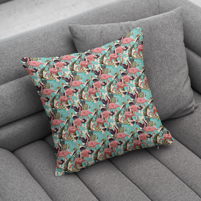 Flamingo Pattern Throw Pillow