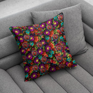 Floral Pattern Throw Pillow