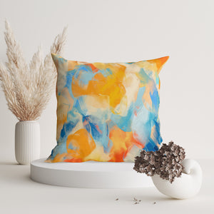 Sunny Abstract Pattern Throw Pillow