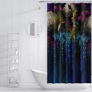 Gypsy Enchantment Floral Shower Curtain, Boho Bathroom Decor