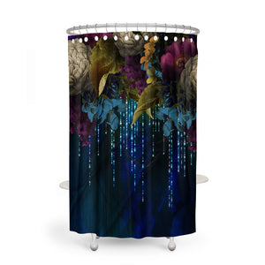Gypsy Enchantment Floral Shower Curtain, Boho Bathroom Decor