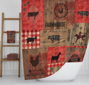 Rustic Farmhouse Shower Curtain