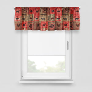 Rustic Farmhouse Window Curtains, Valance Available