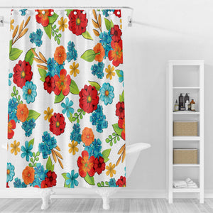 Meadow Pop Floral Shower Curtain Options Bathroom Decor