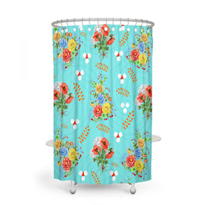Prairie Poppy Floral Add Bath Mat and Towels For a Bathroom Set
