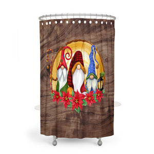 Nordic Gnome Christmas Shower Curtain