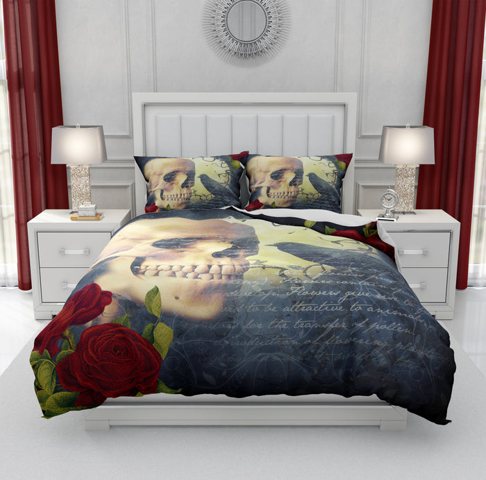 Crow and Skull Bedding