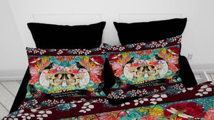 Grow Old With Me Couple Gothic Skull Comforter or Duvet Cover Bedroom Set