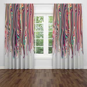 Eclectic Hippie Boho Sheer and Blackout Window Curtains