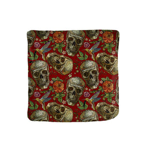 Vintage Red Skull Velveteen Blanket