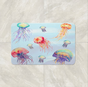  Jellyfish Shower Curtain Bathroom Set 