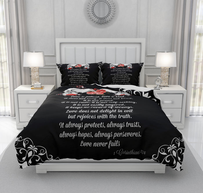 Romantic Skull Comforter or Duvet Cover