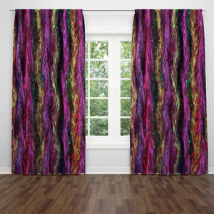 Boho Abstract Window Treatments, Custom Window Curtains