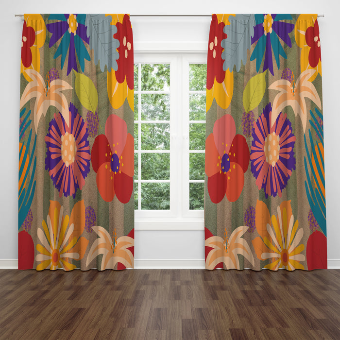 Memphis Floral Window Curtains