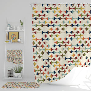 Retro Design Mid-Century Modern Shower Curtain
