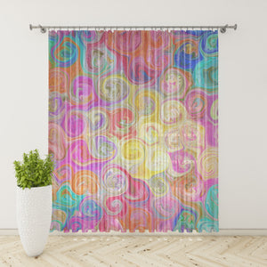 Mixed Emotions Abstract Window Curtains