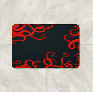 Red & Black Octopus Shower Curtain