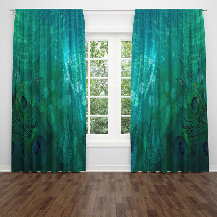 Peacock Window Curtains