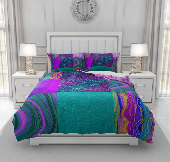 Purple Peacock Bedding