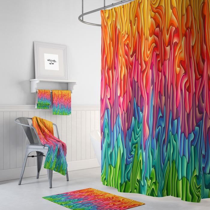 Melting Abstract Shower Curtain