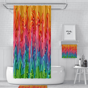 Boul Soul Shower Curtain, Bath Mat ,Towels , Melting Wax Design 