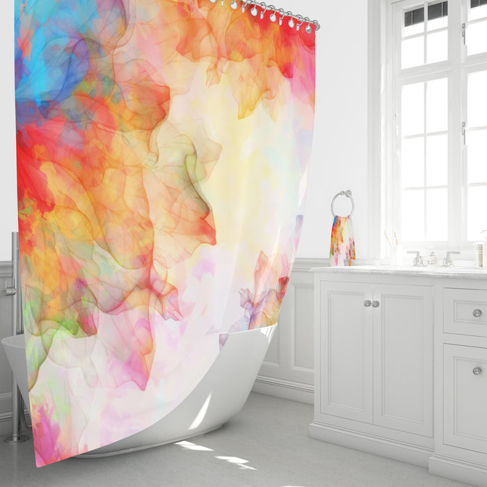 Boho Watercolor Shower Curtain