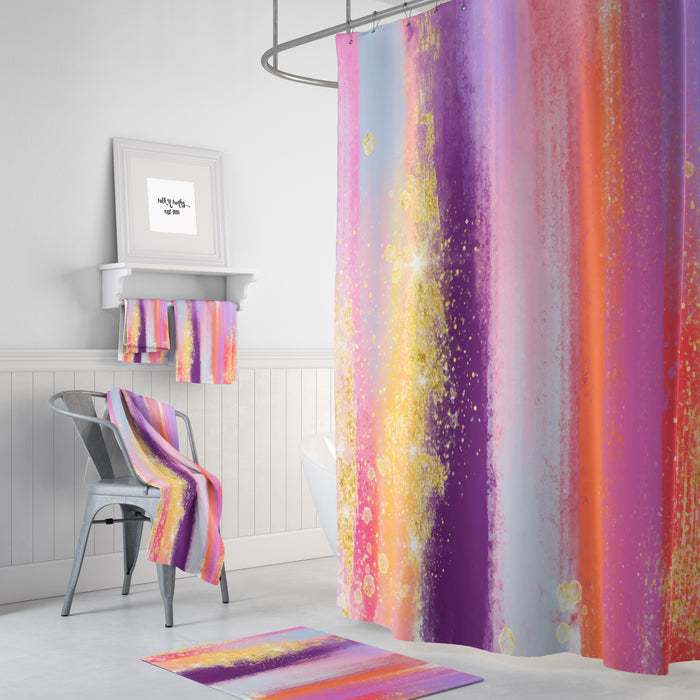 Shower Curtain, Brush Strokes Abstract