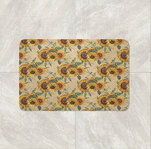 sunflower bath mat