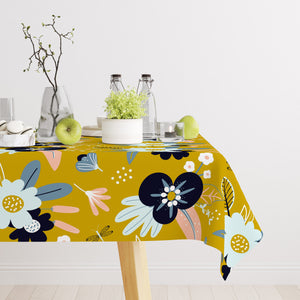 Mustard Wildflower Tablecloth