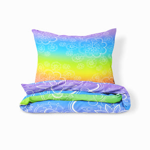 Faux Tie Dye Rainbow Bedding