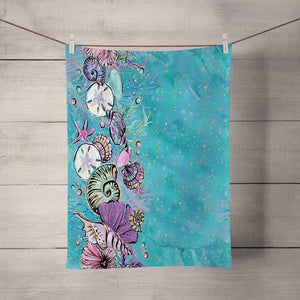 Turquoise Coastal Shower Curtain Optional Accessories