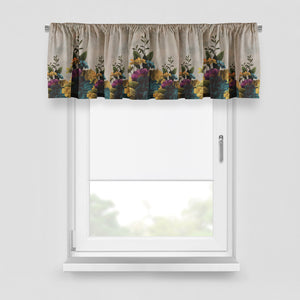 Melancholy Garden Window Curtains, Valance