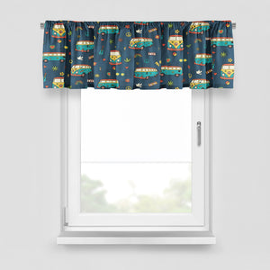 Vintage Hippie Van Window Curtains Boho Drapes