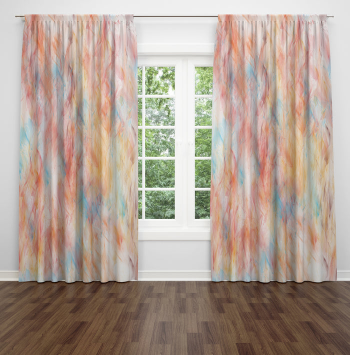 Watercolor Whispers Window Curtains